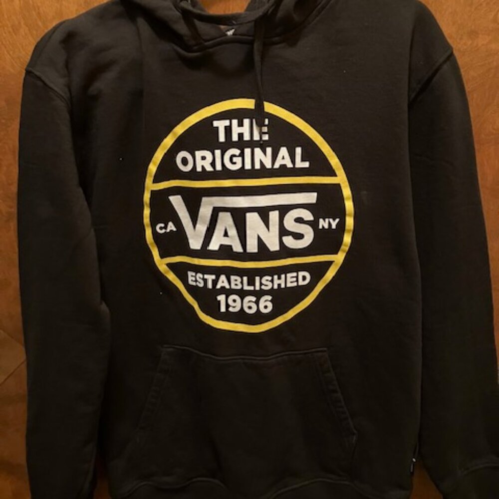 Vans "Authentic‎ Original" Pullover (Black) Hooded Sweatshirt. Size S Small